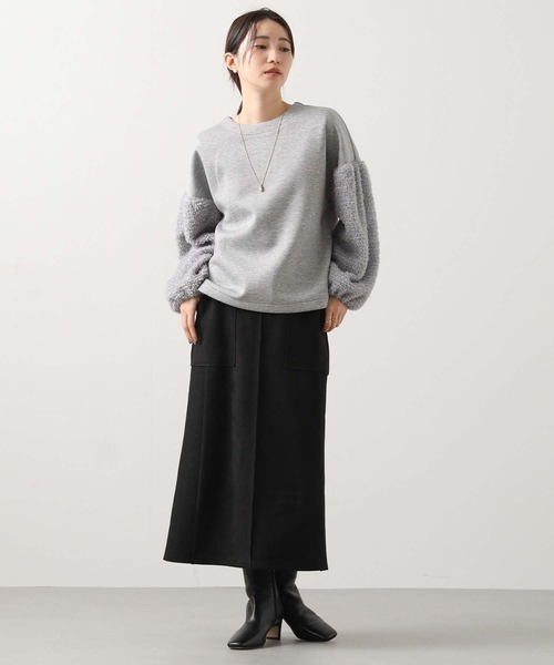 Gready Brilliant(グレディブリリアン)の「2wayリボンジャガードパフ袖カットソー(Tシャツ/カットソー・レディース・グレー/アイボリー・38)」の18枚目の写真