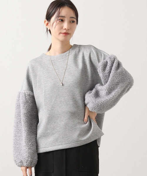 Gready Brilliant(グレディブリリアン)の「2wayリボンジャガードパフ袖カットソー(Tシャツ/カットソー・レディース・グレー/アイボリー・38)」の14枚目の写真