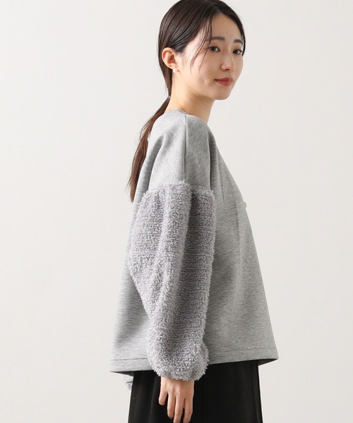 Gready Brilliant(グレディブリリアン)の「2wayリボンジャガードパフ袖カットソー(Tシャツ/カットソー・レディース・グレー/アイボリー・38)」の13枚目の写真