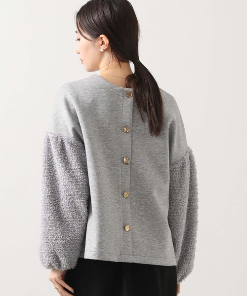 Gready Brilliant(グレディブリリアン)の「2wayリボンジャガードパフ袖カットソー(Tシャツ/カットソー・レディース・グレー/アイボリー・38)」の12枚目の写真