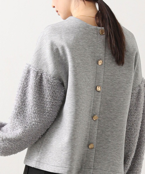 Gready Brilliant(グレディブリリアン)の「2wayリボンジャガードパフ袖カットソー(Tシャツ/カットソー・レディース・グレー/アイボリー・38)」の10枚目の写真