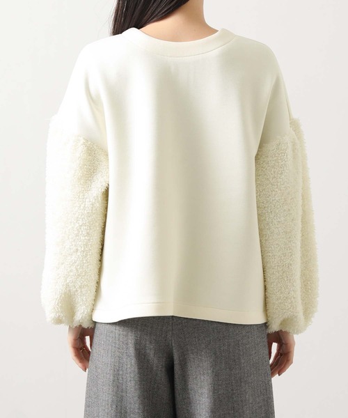 Gready Brilliant(グレディブリリアン)の「2wayリボンジャガードパフ袖カットソー(Tシャツ/カットソー・レディース・グレー/アイボリー・38)」の8枚目の写真