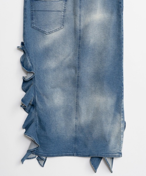 Frill Denim Dress/フリルデニムワンピース（ワンピース）｜MAISON