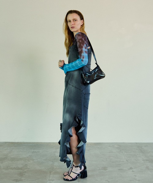 Frill Denim Dress/フリルデニムワンピース（ワンピース）｜MAISON