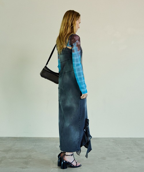 Frill Denim Dress/フリルデニムワンピース（ワンピース）｜MAISON