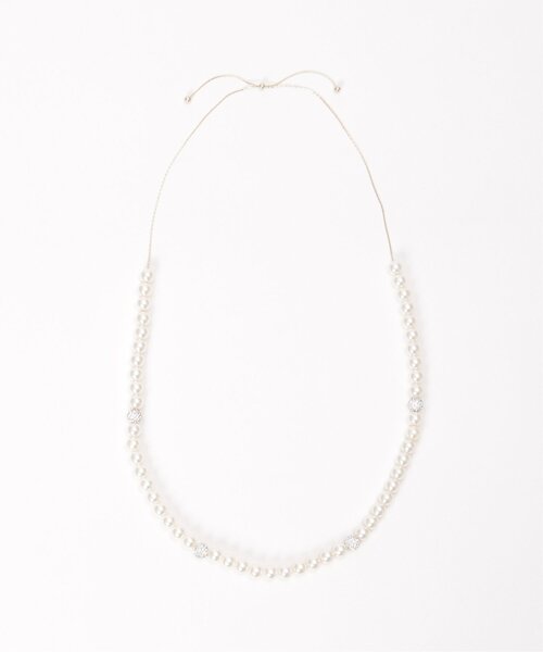 ikka（イッカ）の「4パヴェボールスライドネックレス（ネックレス・レディース・オフホワイト・FREE）」の3枚目の写真