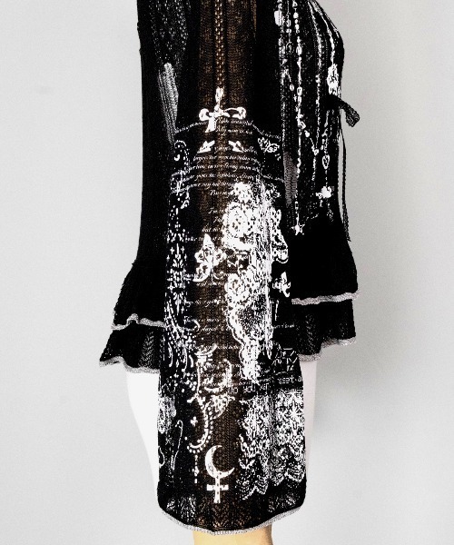 rurumu:（ルルムウ）の「rurumu:/ルルムウ/private collage printed frill cardigan (L（カーディガン/ボレロ・レディース・グレー/ライトブルー/ブラック/ピンク・F）」の22枚目の写真