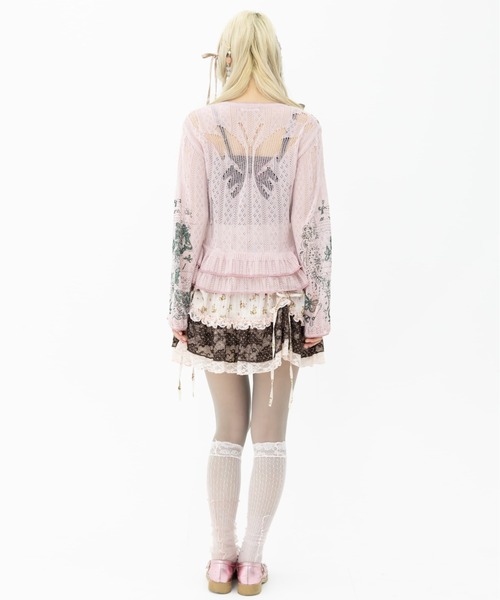 rurumu:（ルルムウ）の「rurumu:/ルルムウ/private collage printed frill cardigan (L（カーディガン/ボレロ・レディース・グレー/ライトブルー/ブラック/ピンク・F）」の12枚目の写真