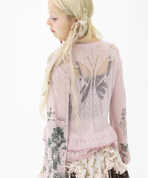 rurumu:（ルルムウ）の「rurumu:/ルルムウ/private collage printed frill cardigan (L（カーディガン/ボレロ・レディース・グレー/ライトブルー/ブラック/ピンク・F）」の13枚目の写真