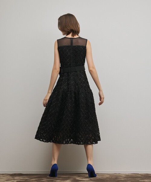 GRACE CONTINENTAL（グレースコンチネンタル）の「コード刺繍ワンピース（ワンピース・レディース・ブラック/ホワイト・34/36/38）」の9枚目の写真
