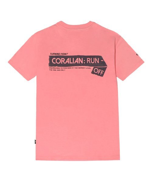 CORALIAN(コラリアン)の「ランオフ スモールテープロゴ 半袖Tシャツ ピンク(Tシャツ/カットソー・メンズ・その他・XS/S/M/L/XL/2XL/3XL)」の2枚目の写真