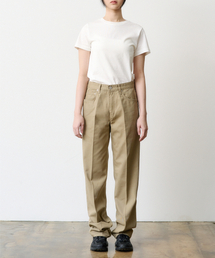 (WOMEN) DEN0651 Crease Chino Pants (Beige)