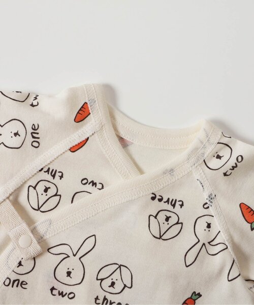 BREEZE(ブリーズ)の「ねこ・うさぎガーゼコンビ肌着(肌着・キッズ・オレンジ/ブルー・70/60)」の13枚目の写真