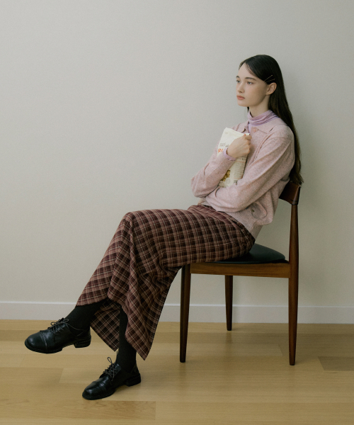 REORG（リオルグ）の「EOT SOFT BUTTON COLLAR KNIT PINKY BERRY（ニット/セーター・レディース・その他・FREE）」の4枚目の写真