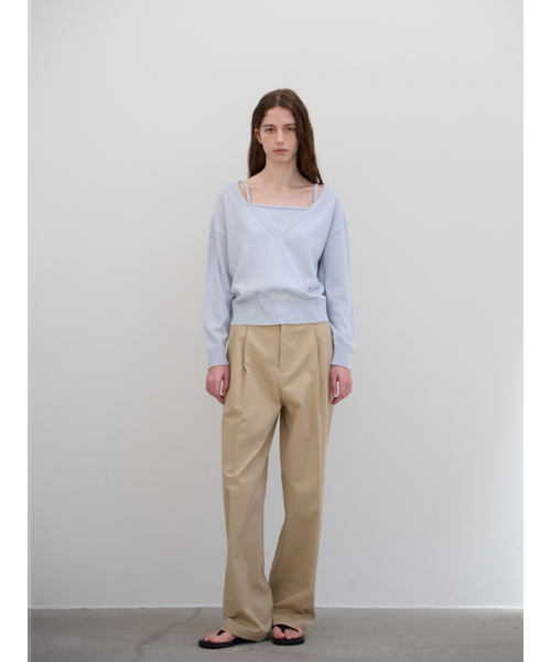 BUT'TON(ボッタン)の「Classic Twotuck Pants (Beige)(その他パンツ・レディース・その他・MEDIUM/SMALL)」の4枚目の写真