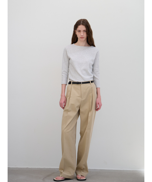BUT'TON(ボッタン)の「Classic Twotuck Pants (Beige)(その他パンツ・レディース・その他・MEDIUM/SMALL)」の5枚目の写真