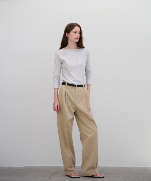 BUT'TON(ボッタン)の「Classic Twotuck Pants (Beige)(その他パンツ・レディース・その他・MEDIUM/SMALL)」の6枚目の写真