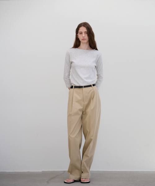 BUT'TON(ボッタン)の「Classic Twotuck Pants (Beige)(その他パンツ・レディース・その他・MEDIUM/SMALL)」の7枚目の写真