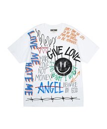 HAND WORK DARK SMILE T-SHIRTS_WH