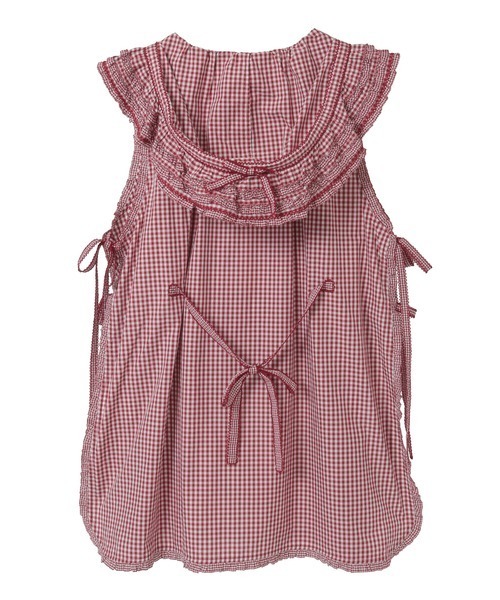 ギンガムチェックフード付きタブリエ（その他トップス）｜PINK HOUSE