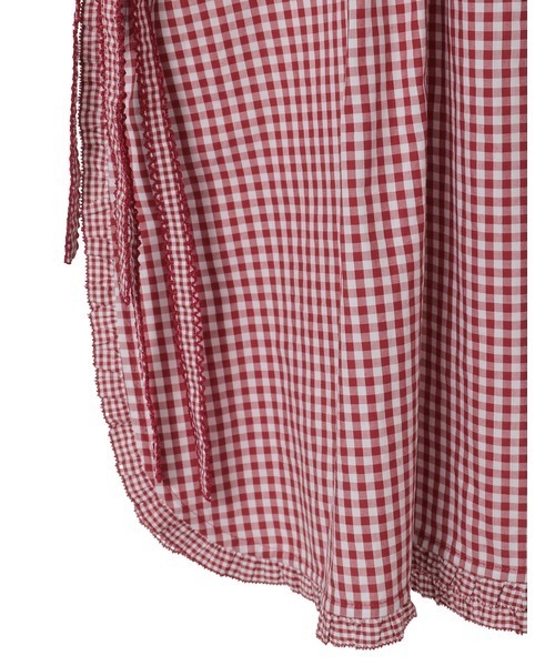 ギンガムチェックフード付きタブリエ（その他トップス）｜PINK HOUSE