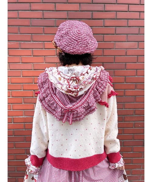 ギンガムチェックフード付きタブリエ（その他トップス）｜PINK HOUSE