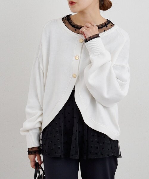 SHENERY（シーナリー）の「ドットチュールブラウス（シャツ/ブラウス・レディース・ブラック/オフホワイト・FREE）」の22枚目の写真