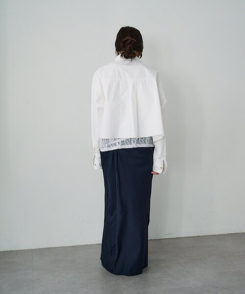 SHENERY（シーナリー）の「デニムオーバーショートシャツ（シャツ/ブラウス・レディース・ホワイト/ブルー・FREE）」の10枚目の写真