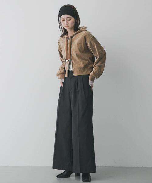 SENSE OF PLACE by URBAN RESEARCH（センスオブプレイスバイアーバンリサーチ）の「ベロアジップフーディ（パーカー・レディース・ブルー/チャコールグレー/ベージュ・ONE）」の7枚目の写真