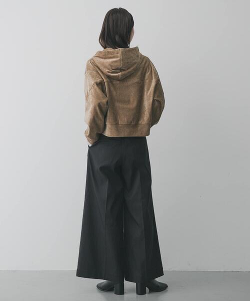 SENSE OF PLACE by URBAN RESEARCH（センスオブプレイスバイアーバンリサーチ）の「ベロアジップフーディ（パーカー・レディース・ブルー/チャコールグレー/ベージュ・ONE）」の8枚目の写真