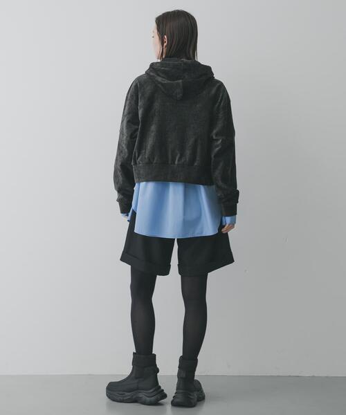 SENSE OF PLACE by URBAN RESEARCH（センスオブプレイスバイアーバンリサーチ）の「ベロアジップフーディ（パーカー・レディース・ブルー/チャコールグレー/ベージュ・ONE）」の12枚目の写真