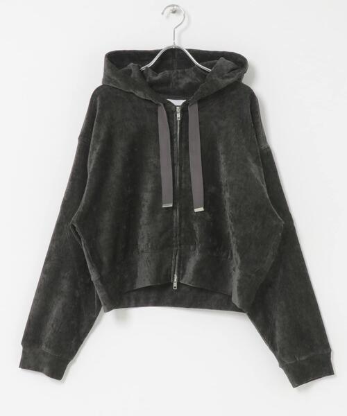 SENSE OF PLACE by URBAN RESEARCH（センスオブプレイスバイアーバンリサーチ）の「ベロアジップフーディ（パーカー・レディース・ブルー/チャコールグレー/ベージュ・ONE）」の13枚目の写真