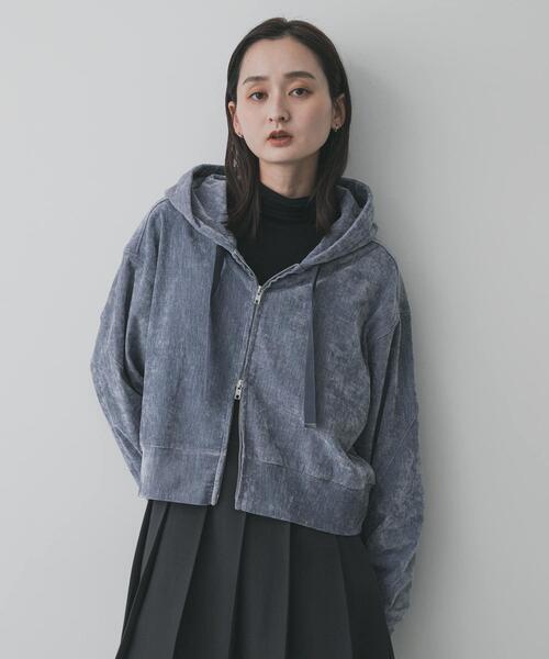 SENSE OF PLACE by URBAN RESEARCH（センスオブプレイスバイアーバンリサーチ）の「ベロアジップフーディ（パーカー・レディース・ブルー/チャコールグレー/ベージュ・ONE）」の16枚目の写真