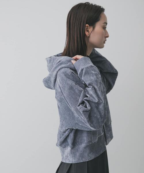 SENSE OF PLACE by URBAN RESEARCH（センスオブプレイスバイアーバンリサーチ）の「ベロアジップフーディ（パーカー・レディース・ブルー/チャコールグレー/ベージュ・ONE）」の17枚目の写真