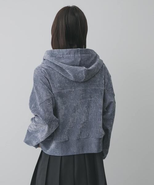 SENSE OF PLACE by URBAN RESEARCH（センスオブプレイスバイアーバンリサーチ）の「ベロアジップフーディ（パーカー・レディース・ブルー/チャコールグレー/ベージュ・ONE）」の18枚目の写真
