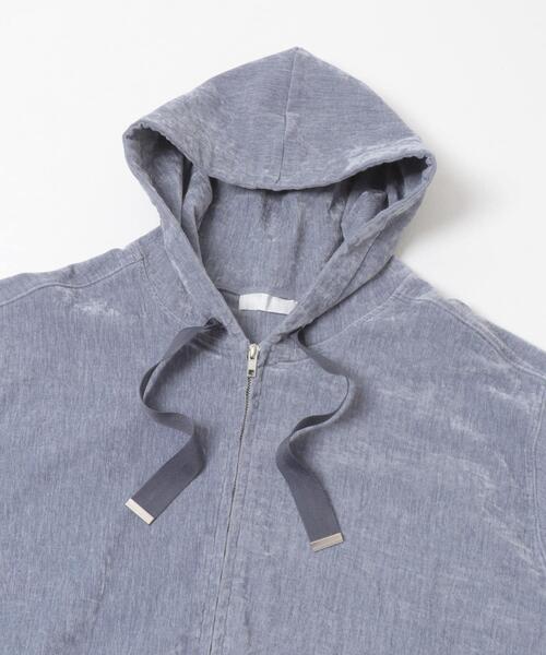 SENSE OF PLACE by URBAN RESEARCH（センスオブプレイスバイアーバンリサーチ）の「ベロアジップフーディ（パーカー・レディース・ブルー/チャコールグレー/ベージュ・ONE）」の22枚目の写真