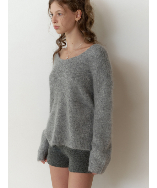 RE_L(リエル)の「Bubb overfit v knit (gray)(ニット/セーター・レディース・その他・FREE)」の2枚目の写真