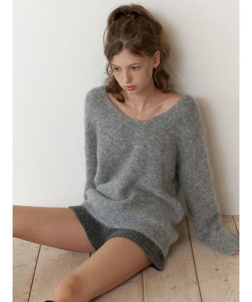 RE_L(リエル)の「Bubb overfit v knit (gray)(ニット/セーター・レディース・その他・FREE)」の4枚目の写真