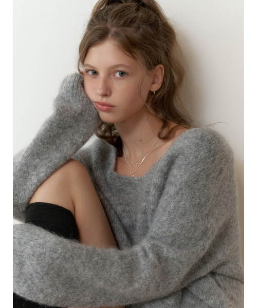 RE_L(リエル)の「Bubb overfit v knit (gray)(ニット/セーター・レディース・その他・FREE)」の5枚目の写真
