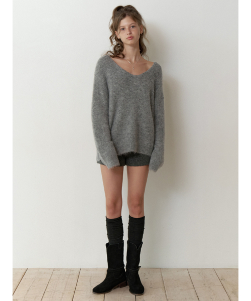 RE_L(リエル)の「Bubb overfit v knit (gray)(ニット/セーター・レディース・その他・FREE)」の6枚目の写真