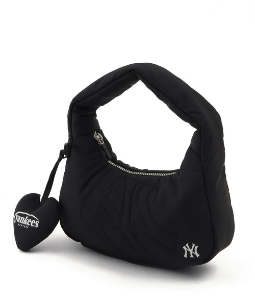 MLB Korea(エムエルビーコリア)の「【MLB KOREA/エムエルビーコリア】Basic Sportive Stitch Mini Hobo Bag /ベーシック スポーティー ステッチ ミニ ホーボーバッグ(ハンドバッグ・レディース・ブラック/シルバー/ライトピンク・FREE)」の7枚目の写真