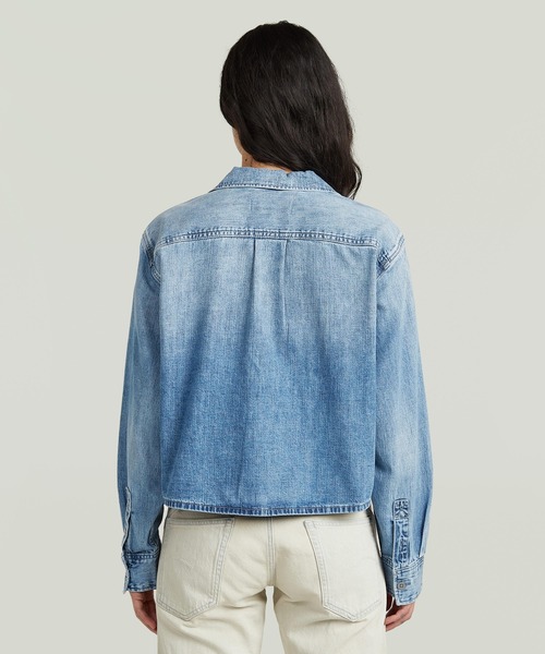 G-STAR(ジースター)の「Resort Boxy Relaxed Shirt/ヴィンテージライクオーバーサイズボックスシルエットデニムシャツ(シャツ/ブラウス・レディース・インディゴブルー・SMALL/X-SMALL/MEDIUM)」の7枚目の写真
