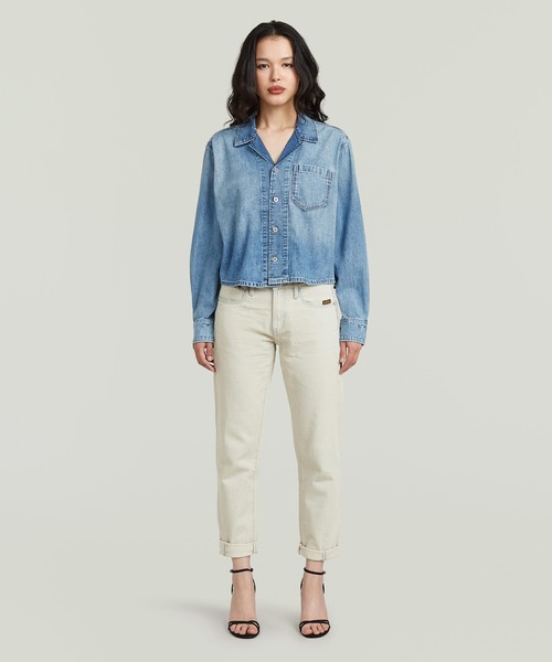 G-STAR(ジースター)の「Resort Boxy Relaxed Shirt/ヴィンテージライクオーバーサイズボックスシルエットデニムシャツ(シャツ/ブラウス・レディース・インディゴブルー・SMALL/X-SMALL/MEDIUM)」の3枚目の写真