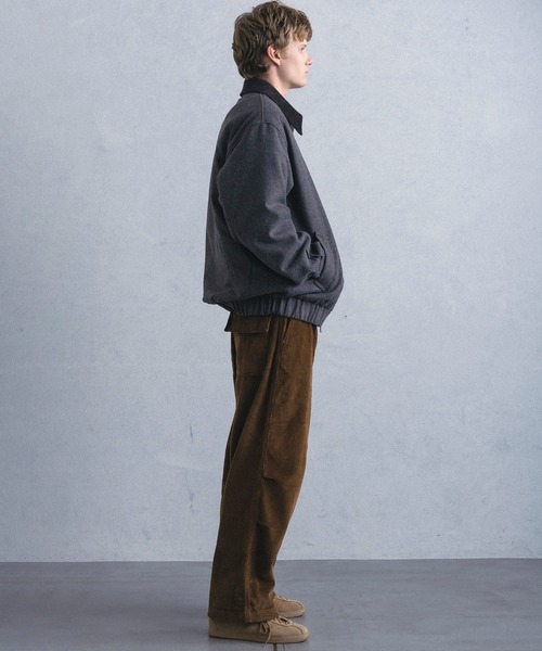 +phenix(プラスフェニックス)の「【WEB・直営店限定】+phenix(プラスフェニックス)WOOL-LIKE PADDED BLOUSON ウールライク パデッド ブルゾン(ブルゾン・メンズ・グレー/ブラウン・M/L)」の8枚目の写真