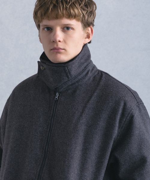 +phenix(プラスフェニックス)の「【WEB・直営店限定】+phenix(プラスフェニックス)WOOL-LIKE PADDED BLOUSON ウールライク パデッド ブルゾン(ブルゾン・メンズ・グレー/ブラウン・M/L)」の9枚目の写真