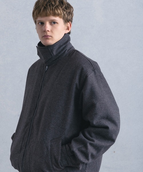 +phenix(プラスフェニックス)の「【WEB・直営店限定】+phenix(プラスフェニックス)WOOL-LIKE PADDED BLOUSON ウールライク パデッド ブルゾン(ブルゾン・メンズ・グレー/ブラウン・M/L)」の10枚目の写真