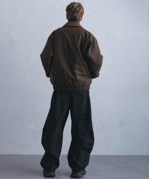 +phenix(プラスフェニックス)の「【WEB・直営店限定】+phenix(プラスフェニックス)WOOL-LIKE PADDED BLOUSON ウールライク パデッド ブルゾン(ブルゾン・メンズ・グレー/ブラウン・M/L)」の18枚目の写真