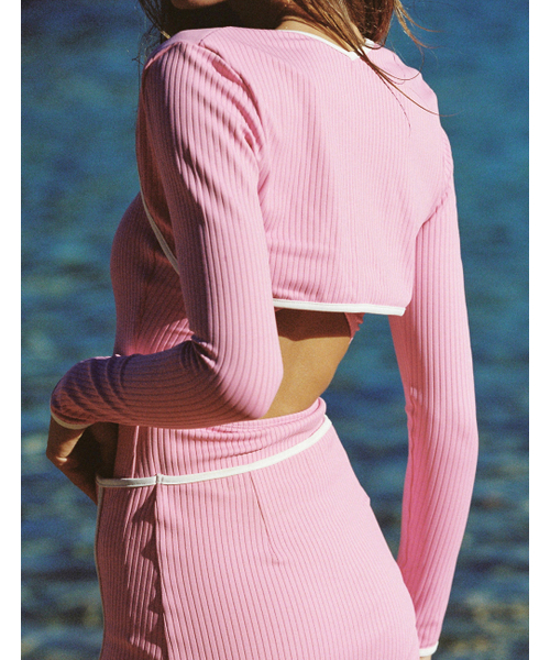 SURFEA(サーフィー)の「RIBBED CARDIGAN_PINK(カーディガン/ボレロ・レディース・その他・S/L)」の3枚目の写真