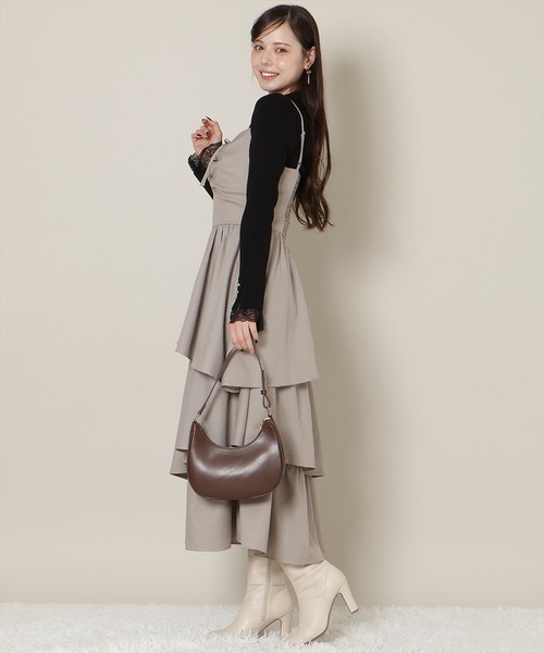 WILLSELECTION（ウィルセレクション）の「【New Year's Item】ティアードキャミワンピース（ワンピース・レディース・ブラウン系その他/ピンク/ベージュ/ミント・FREE）」の9枚目の写真