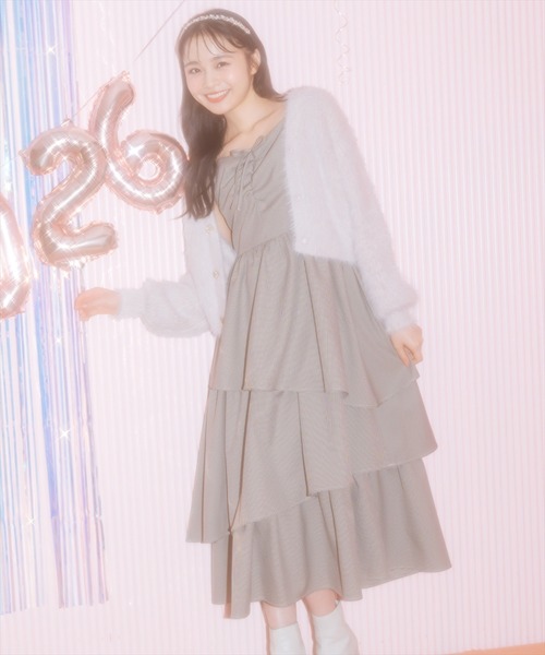 WILLSELECTION(ウィルセレクション)の「ティアードキャミワンピース(ワンピース・レディース・ブラウン系その他/ピンク/ベージュ/ミント・FREE)」の5枚目の写真